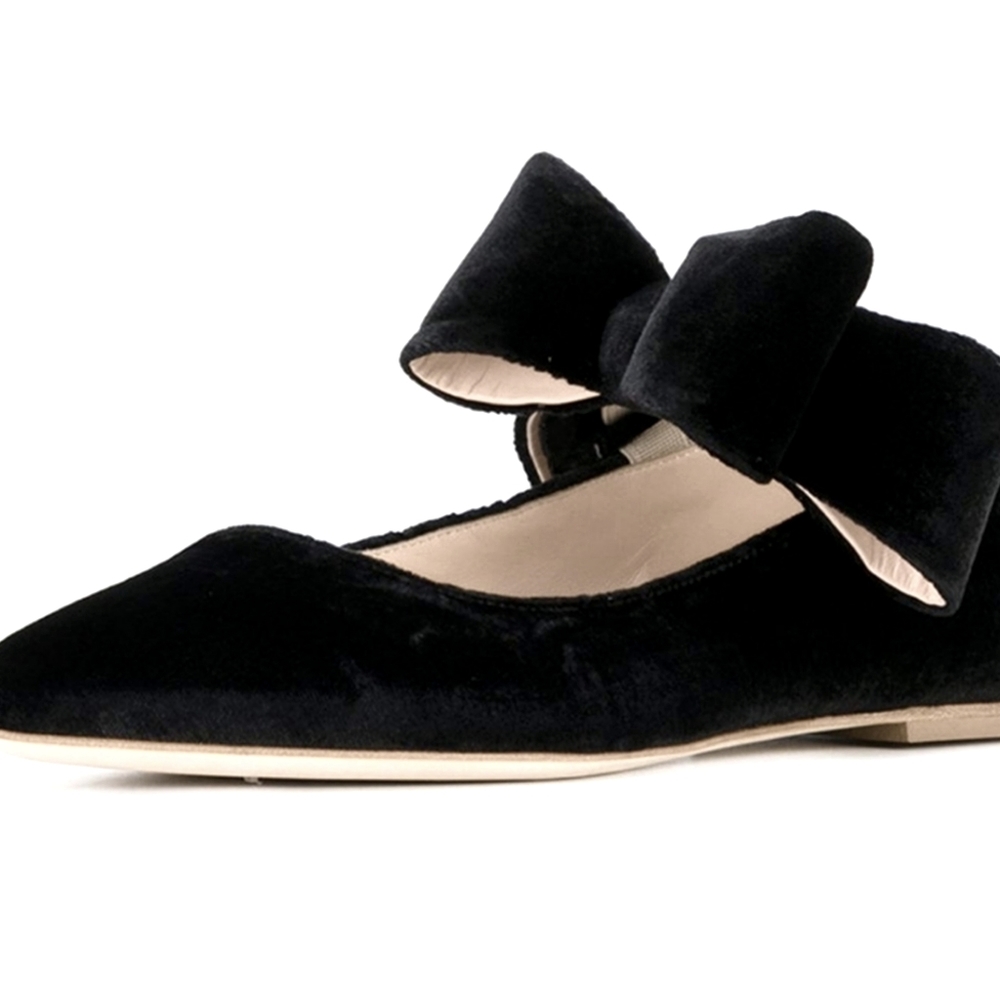 Women black suede shoes